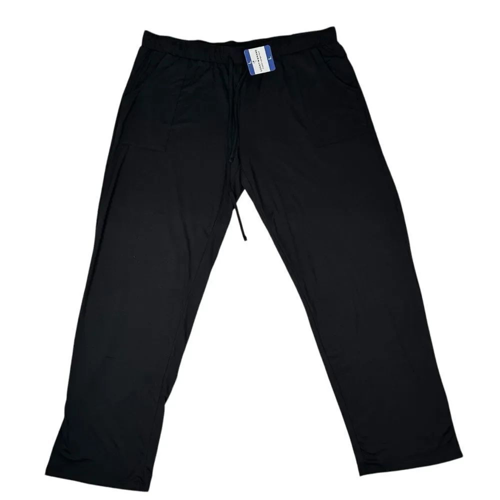Lucky Brand Womens Large Straight Wide Leg Lounge Pants w/Pockets Drawstring